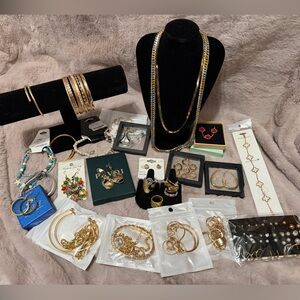Random Fashion Jewelry Bundle - Earrings, Ring, Bracelet and Necklace